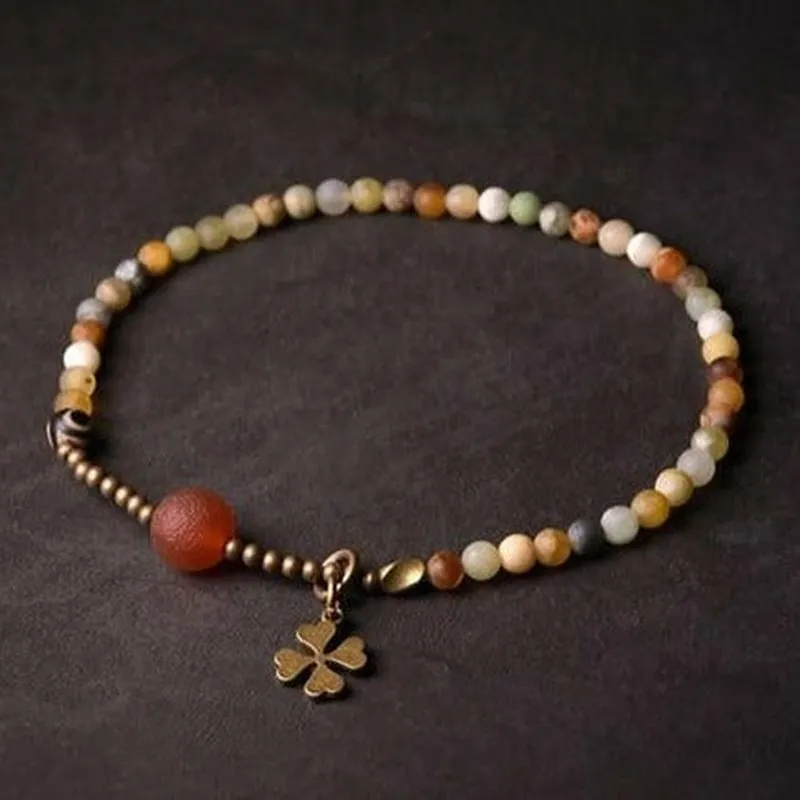 Wealth Promoting Natural Stone Beaded Bracelet