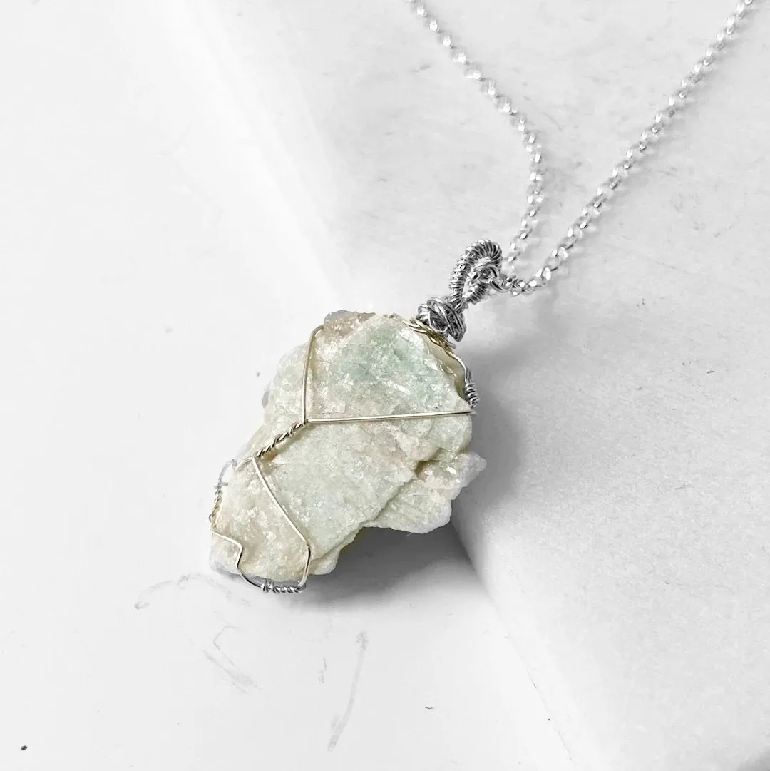 Wire wrapped Amazonite Necklace-Uni-T