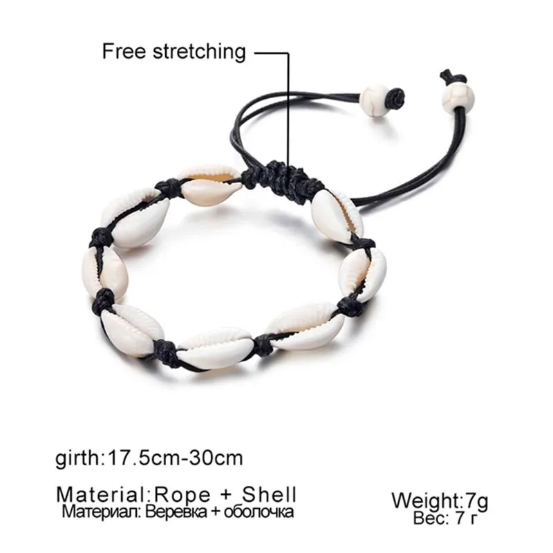 Women Boho Shell Anklets Handmade Shell Foot Jewelry Summer Beach Barefoot Bracelet