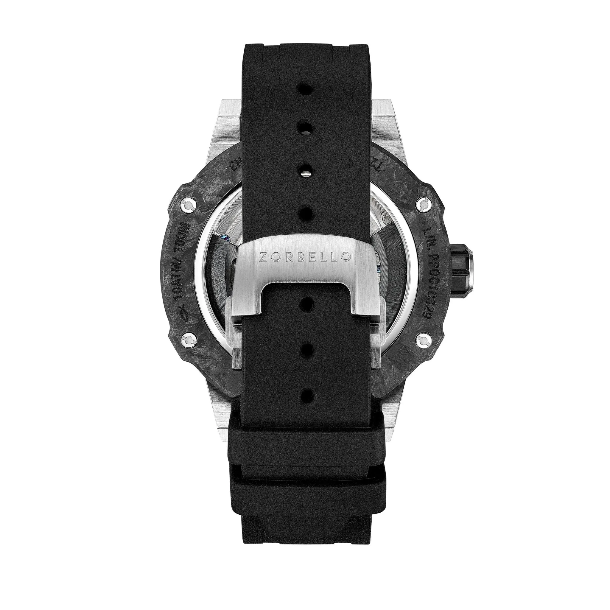 Zorbello Watch T1 Tourbillon Steel Super-Luminova® ZBAB001 *Free Watch Winder*